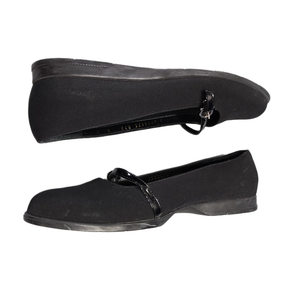 Salvatore Ferragamo Black Mary Jane Flats
